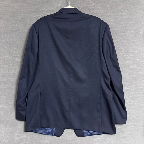 Michael Kors Blazer 46L Blue Sport Coat Jacket Classic Business Stretch